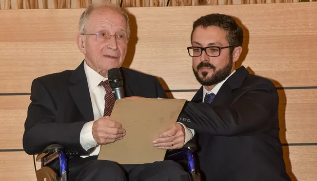 Robert A. Shaw bei der Verleihung des Ehrendoktorats der Universität Wien, 2018
