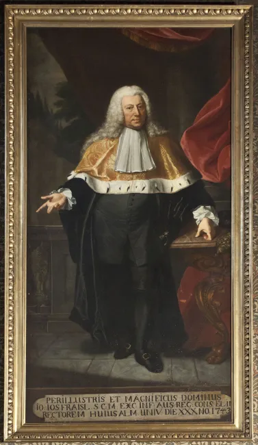 Johann Joseph Fraisl (Rektor 1743/44) in der Amtstracht des Rektors
