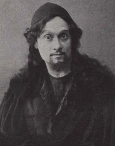 Josef Kainz, 1898, Rollenbild als Schnitzler's 'Paracelsus'