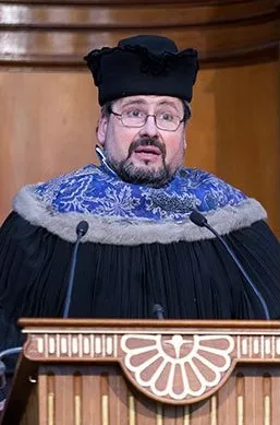 Ludmil Katzarkov als Laudator bei der Verleihung des Ehrendoktorats an Mathematiker Maxim Kontsevich