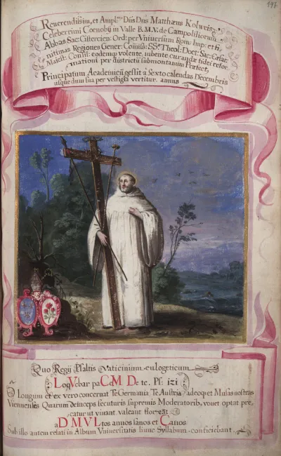 Rektorenblatt von Matthäus Kolweis (Rektor 1654/55)