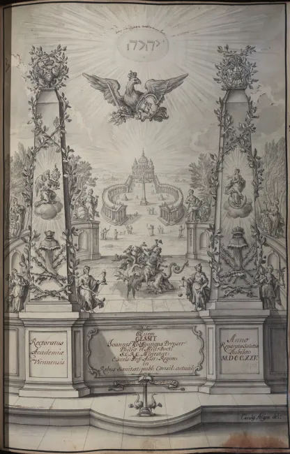 Rektorenblatt von Johann Wolfgang Preiser (Rektor 1724/25)