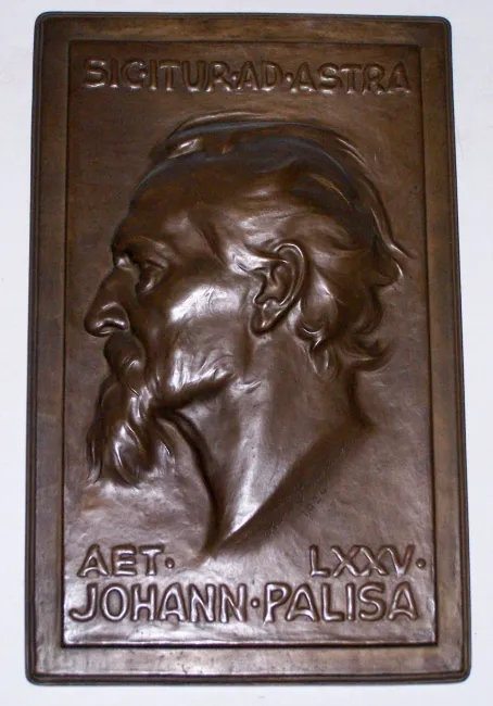 Johann Palisa (1848–1925), Astronomie; Relief von Hans Bitterlich, 1924