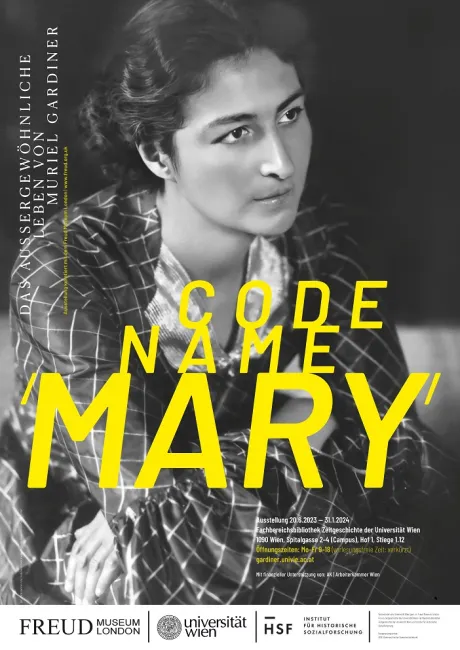 Ausstellung „Code Name Mary. Das außergewöhnliche Leben von Muriel Gardiner-Buttinger“, 20. Juni 2023 bis 31. Jänner 2024