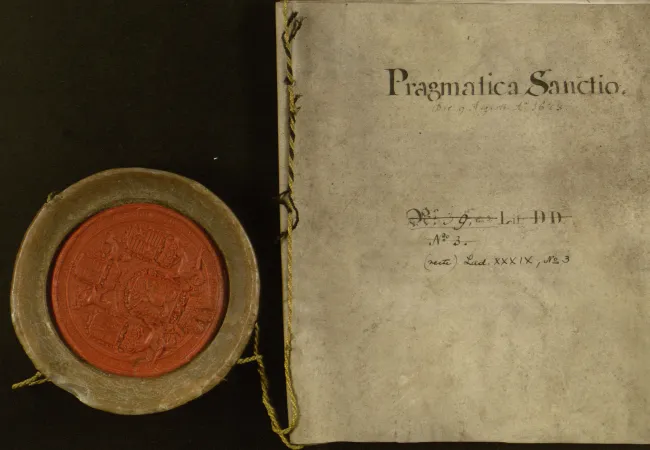 Titelblatt der „Pragmatica sanctio“ von 1623