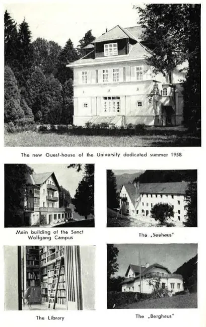 Gebäude am Campus Bürglgut sowie das Gästehaus der Universität Wien (“Deutschvilla”)