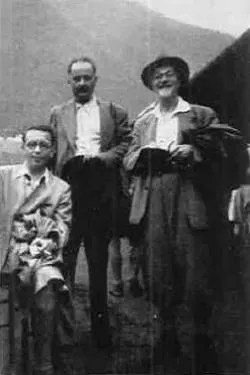 Willibald Plöchl (Mitte) mit Heinrich Ritschl (links) und Johann Sölch