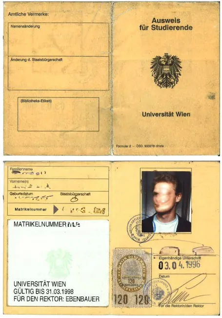 Studierendenausweis (1994-2018)