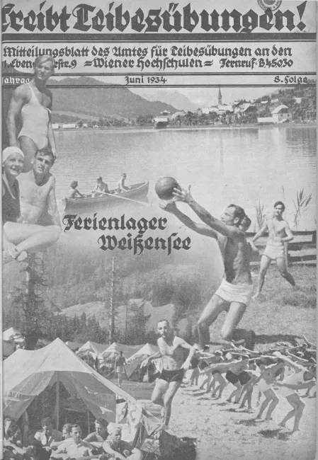 „Ferienlager Weißensee“, Titelblatt „Treibt Leibesübungen! Mitteilungsblatt des Amtes für Leibesübungen an den Wiener Hochsc…