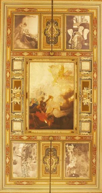 Deckenbilder im großen Festsaal im Hauptgebäude der Universität Wien
