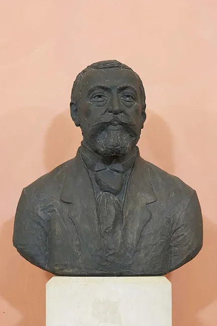 Denkmal für Adam Politzer (1835–1920) im Arkadenhof der Universität Wien, gestaltet von József Kampfl, enthüllt 1983