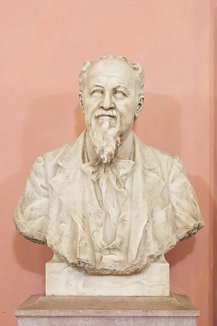 Denkmal für Hermann von Widerhofer (1832–1901) im Arkadenhof der Universität Wien, gestaltet von Richard Kauffungen, enthüll…