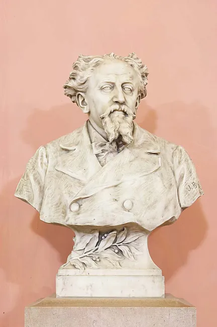Denkmal für Karl Stoerk (1832–1899) im Arkadenhof der Universität Wien, gestaltet von Johannes Benk, enthüllt 1907