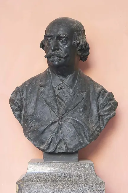 Denkmal für Eduard Hanslick (1825–1904) im Arkadenhof der Universität Wien, gestaltet von Viktor Tilgner