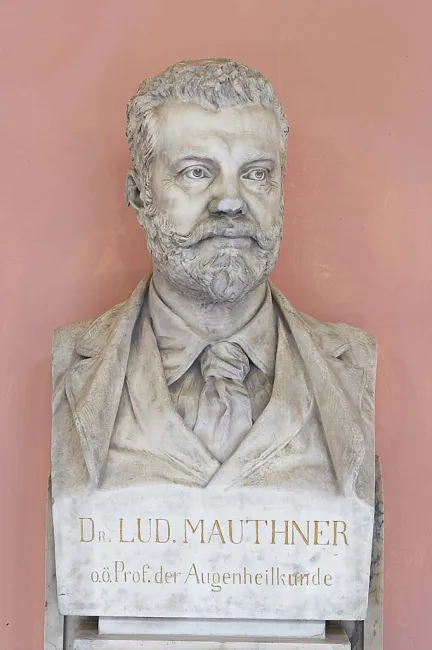 Denkmal für Ludwig Mauthner (1840–1894) im Arkadenhof der Universität Wien, gestaltet von Rudolf Weyr, enthüllt 1899