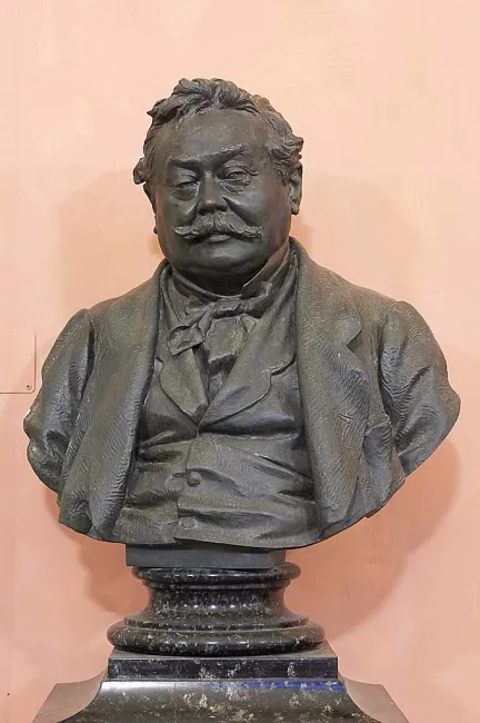 Denkmal für Ferdinand von Hebra (1816–1880) im Arkadenhof der Universität Wien, gestaltet von Viktor Tilgner, enthüllt 1891