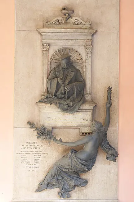 Denkmal für Ernst Wilhelm Ritter von Brücke im Arkadenhof der Universität Wien, gestaltet von Otto König, enthüllt 1894