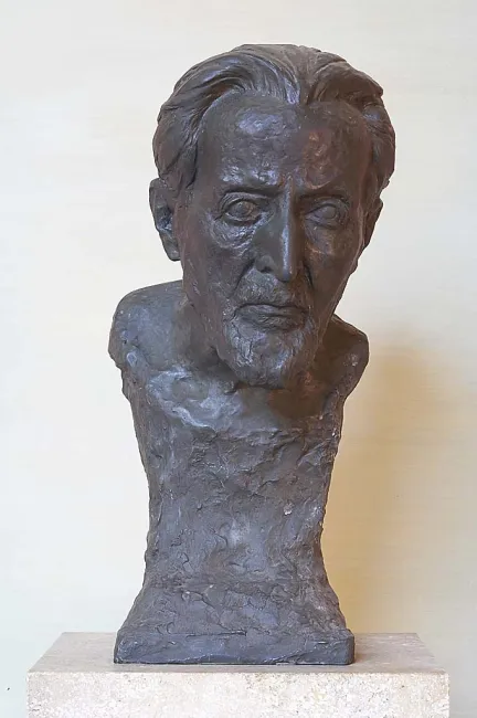 Denkmal für Hans Horst Meyer (1853–1939) im Arkadenhof der Universität Wien, gestaltet von G. Hartmann, enthüllt 1953