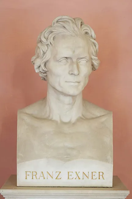 Denkmal für Franz Exner (1802–1853) im Arkadenhof der Universität Wien, gestaltet von Karl Kundmann, enthüllt 1893