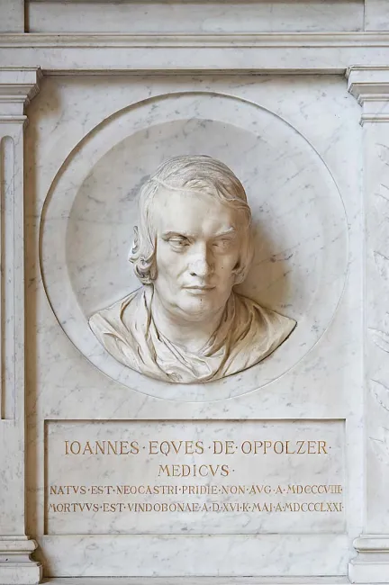 Denkmal für Johann von Oppolzer (1808–1871) im Arkadenhof der Universität Wien, gestaltet von Viktor Tilgner, enthüllt 1890