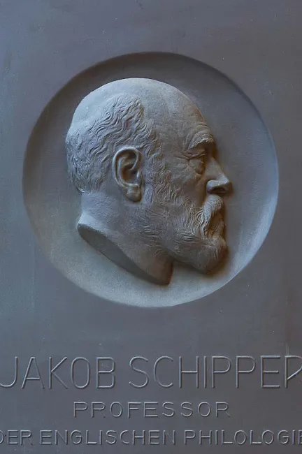 Denkmal für Jakob Schipper im Arkadenhof der Universität Wien, gestaltet von Josef Müllner, enthüllt 1928