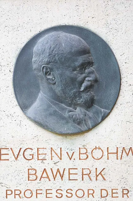 Denkmal für Eugen Ritter von Böhm-Bawerk (1851–1914) im Arkadenhof der Universität Wien, gestaltet von E. Delug