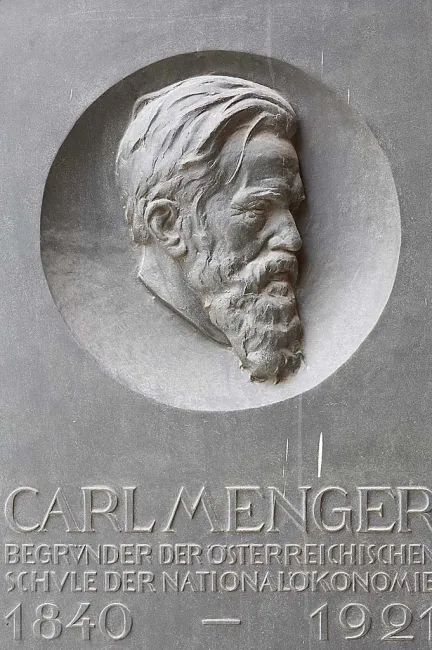 Denkmal für Carl Menger (1840–1921) im Arkadenhof der Universität Wien, gestaltet von Alfred Hoffmann