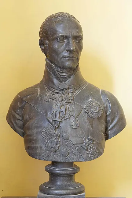 Denkmal für Andreas Josef von Stifft (1760–1836) im Arkadenhof der Universität Wien, gestaltet von Franz Klein, 1889 im Arka…