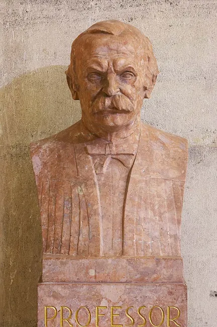 Denkmal für Julius Tandler (1869–1936) im Arkadenhof der Universität Wien, gestaltet von Josef Franz Riedl, enthüllt 1956