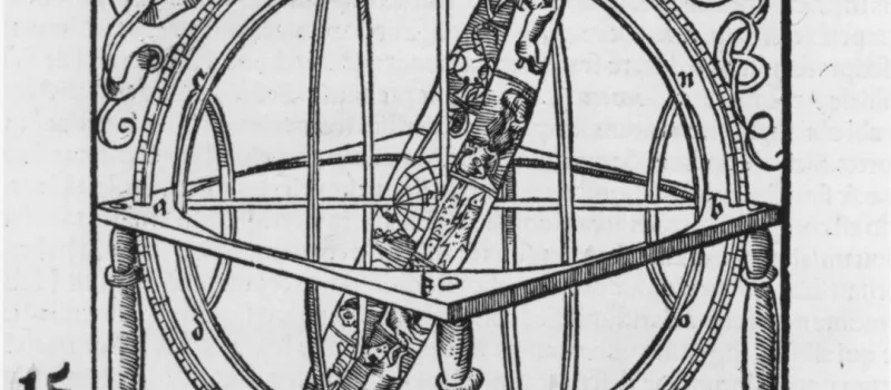 Darstellung zweier Astronomen aus den Tabulae Eclypsium