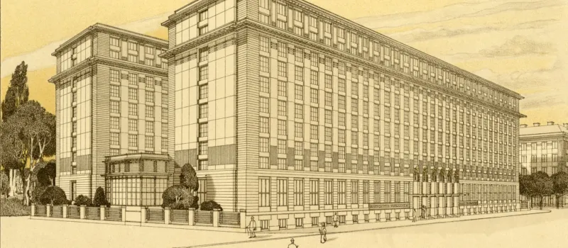 Entwurf für den Neubau einer Universitätsbibliothek von Otto Wagner
