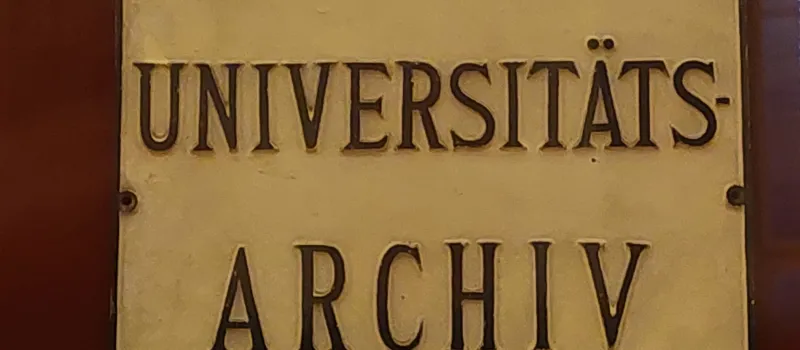 Türschild Universitäts-Archiv