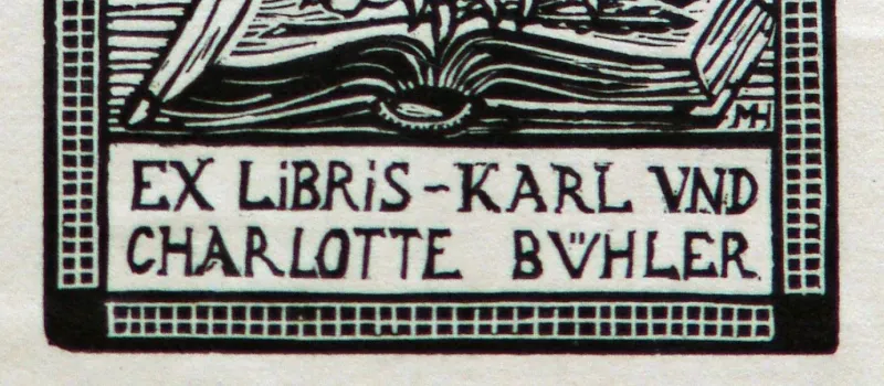Exlibris von Karl und Charlotte Bühler